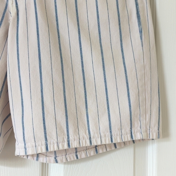 Guess by Georges Marciano 80's Vintage Relaxed High Rise Striped Jean Shorts 2 - Picture 8 of 12